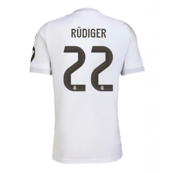 Billige Fotballdrakt Real Madrid Antonio Rudiger #22 Replika Hjemmedrakt 2025-26 Kortermet